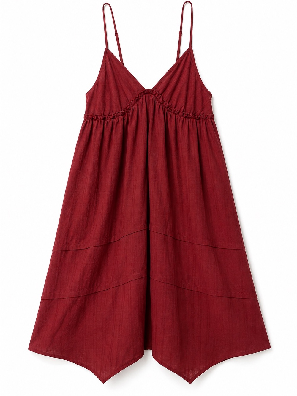 Cottagecore Babydoll Fairycore Tiered Mini Handkerchief Hem Dress, Size Large - Picture 2 of 12